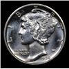 Image 2 : 1938-d Mercury Dime 10c Grades GEM+ FSB