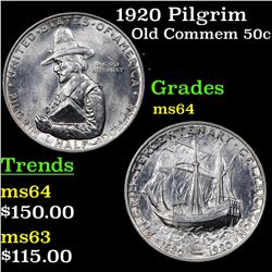 1920 Pilgrim Old Commem Half Dollar 50c Grades Choice Unc