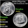 Image 1 : 1920 Pilgrim Old Commem Half Dollar 50c Grades Choice Unc