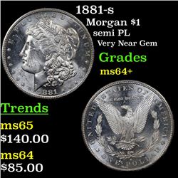 1881-s Morgan Dollar $1 Grades Choice+ Unc