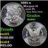 Image 1 : 1881-s Morgan Dollar $1 Grades Choice+ Unc