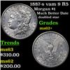 Image 1 : 1887-s vam 9 R5 Morgan Dollar $1 Grades Select Unc