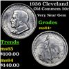 Image 1 : 1936 Cleveland Old Commem Half Dollar 50c Grades Choice+ Unc