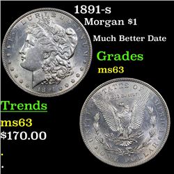 1891-s Morgan Dollar $1 Grades Select Unc
