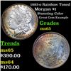 Image 1 : 1883-o Rainbow Toned Morgan Dollar $1 Grades GEM Unc