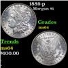 Image 1 : 1889-p Morgan Dollar $1 Grades Choice Unc