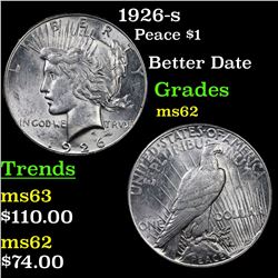 1926-s Peace Dollar $1 Grades Select Unc