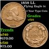 Image 1 : 1858 LL Flying Eagle Cent 1c Grades vf+