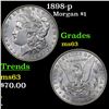 Image 1 : 1898-p Morgan Dollar $1 Grades Select Unc