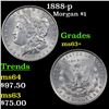 Image 1 : 1888-p Morgan Dollar $1 Grades Select+ Unc