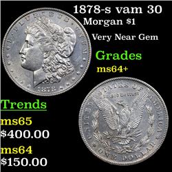 1878-s vam 30 Morgan Dollar $1 Grades Choice+ Unc