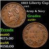 Image 1 : 1863 Liberty Cap Civil War Token 1c Grades Choice AU/BU Slider+