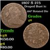 Image 1 : 1807 S 275 Draped Bust Large Cent 1c Grades g+