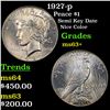 Image 1 : 1927-p Peace Dollar $1 Grades Select+ Unc
