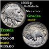 Image 1 : 1935-p Buffalo Nickel 5c Grades GEM+ Unc