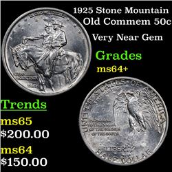 1925 Stone Mountain Old Commem Half Dollar 50c Grades Choice+ Unc