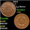 Image 1 : 1864 Two Cent Piece 2c Grades xf+