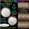 Image 1 : ***Auction Highlight*** Full solid Better date 1904-s Morgan silver dollar roll, 20 coins (fc)