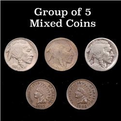 Group of 5 Mixed coins