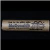 Image 5 : Mixed small cents 1c orig shotgun roll, 1917-s Wheat Cent, 1890 Indian Cent other end, McDonalds Wra