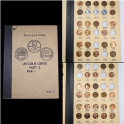 Partial Lincoln Cent Book 1941-1961 48 Coins