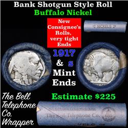 Buffalo Nickel Shotgun Roll in Old Bank Style 'Bell Telephone'  Wrapper 1917 & s Mint Ends