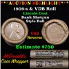 Image 1 : Lincoln Wheat cent 1c orig roll, 1909-s end, VDB other end