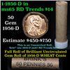 Image 1 : ***Auction Highlight*** Uncirculated 1c orig shotgun roll, 1956-d  In Old Brinks wrapper  (fc)