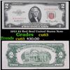 Image 1 : 1953 $2 Red Seal United States Note Grades Select CU