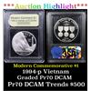Image 1 : ***Auction Highlight*** Proof 1994-P Vietnam Modern Commem $1 Graded GEM++ Proof DMPL By USCG