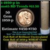 Image 1 : ***Auction Highlight*** Uncirculated 1c orig shotgun roll, 1959-p  In Old Brinks wrapper