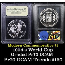 Proof 1994-S World Cup Modern Commem Dollar $1 Graded GEM++ Proof Deep Cameo By USCG