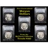 Image 1 : 5 Unc Morgan $1 Graded By PCGS Mixed Dates From The McClaren Collection