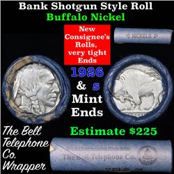 Buffalo Nickel Shotgun Roll in Old Bank Style 'Bell Telephone'  Wrapper 1926 & s Mint Ends