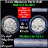 Image 1 : Buffalo Nickel Shotgun Roll in Old Bank Style 'Bell Telephone'  Wrapper 1926 & s Mint Ends