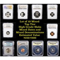 10 High Graded Top Tier Slabed Coins