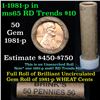 Image 1 : ***Auction Highlight*** Uncirculated 1c orig shotgun roll, 1981-p  In Old Brinks wrapper  (fc)