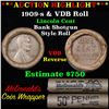 Image 1 : Lincoln Wheat cent 1c orig roll, 1909-s end, VDB other end