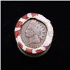 Image 3 : Mixed small cents 1c orig shotgun roll, 1919-s Wheat Cent, 1896 Indian Cent other end, N.F. String &