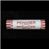 Image 4 : Mixed small cents 1c orig shotgun roll, 1919-s Wheat Cent, 1896 Indian Cent other end, N.F. String &