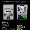 Image 1 : ***Auction Highlight*** NGC 1922-p Peace Dollar $1 Graded ms65 By NGC (fc)