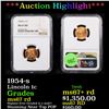 Image 1 : ***Auction Highlight*** NGC 1954-s Lincoln Cent 1c Graded ms67 rd By NGC (fc)