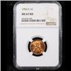 Image 2 : ***Auction Highlight*** NGC 1954-s Lincoln Cent 1c Graded ms67 rd By NGC (fc)