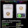 Image 1 : ***Auction Highlight*** NGC 1987-w Constitution Modern Commem $5 Gold Graded ms70 By NGC (fc)