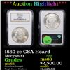 Image 1 : ***Auction Highlight*** NGC 1880-cc GSA Hoard Morgan Dollar $1 Graded ms65 By NGC (fc)