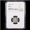 Image 2 : Proof ***Auction Highlight*** NGC 1869 Seated Liberty Dime 10c Graded pr62 By NGC (fc)