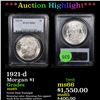 Image 1 : ***Auction Highlight*** PCGS 1921-d Morgan Dollar $1 Graded ms65 By PCGS (fc)