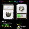 Image 1 : Proof ***Auction Highlight*** 1964 Kennedy Half Dollar 50c Graded pr70 DCAM By PCI (fc)