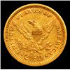 Image 3 : ***Auction Highlight*** 1878-s Gold Liberty Quarter Eagle $2 1/2 Graded Select Unc BY USCG (fc)