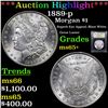 Image 1 : ***Auction Highlight*** 1889-p Morgan Dollar $1 Graded GEM+ Unc By USCG (fc)